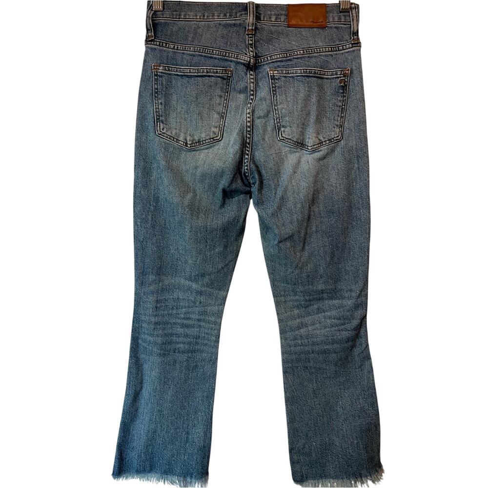 Madewell Cali Demi-Boot Jeans Raw Hem Medium Wash Size 27 - Picture 12 of 13